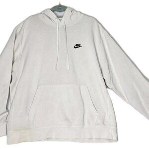 Nike Men's Pullover Hoodie Sweatshirt Drawstring Light Gray, Size XL